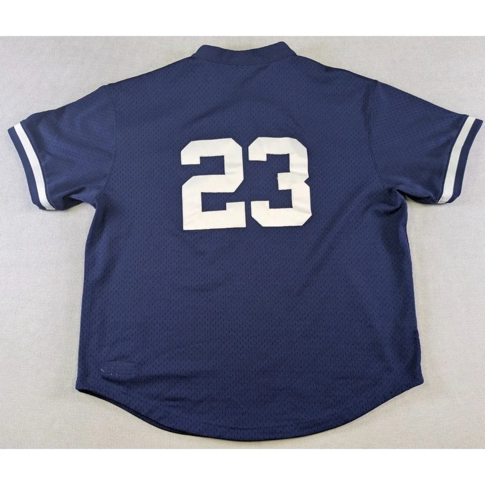 New York Yankees Jersey Mens XL Blue Mitchell Ness Don Mattingly 90s MLB